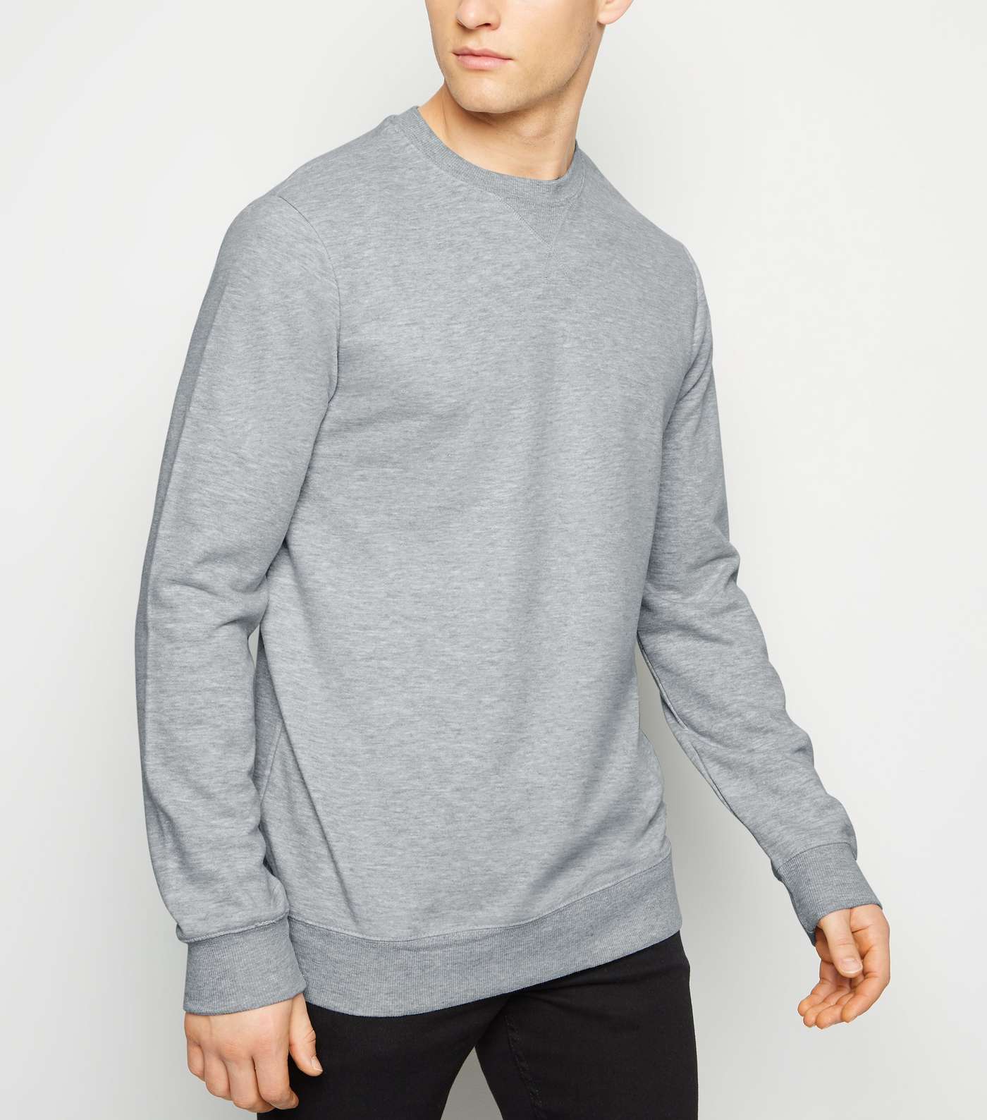 Grey Marl Crew Neck Long Sleeve Sweatshirt
