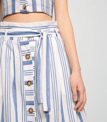 Cameo Rose White Stripe Midi Skirt New Look shop for Cameo Rose White Stripe Midi Skirt New Look at Shopo