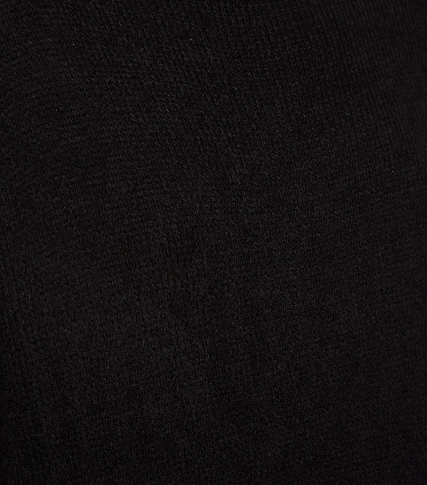 Black Slouchy Roll Neck Batwing Jumper Image 6