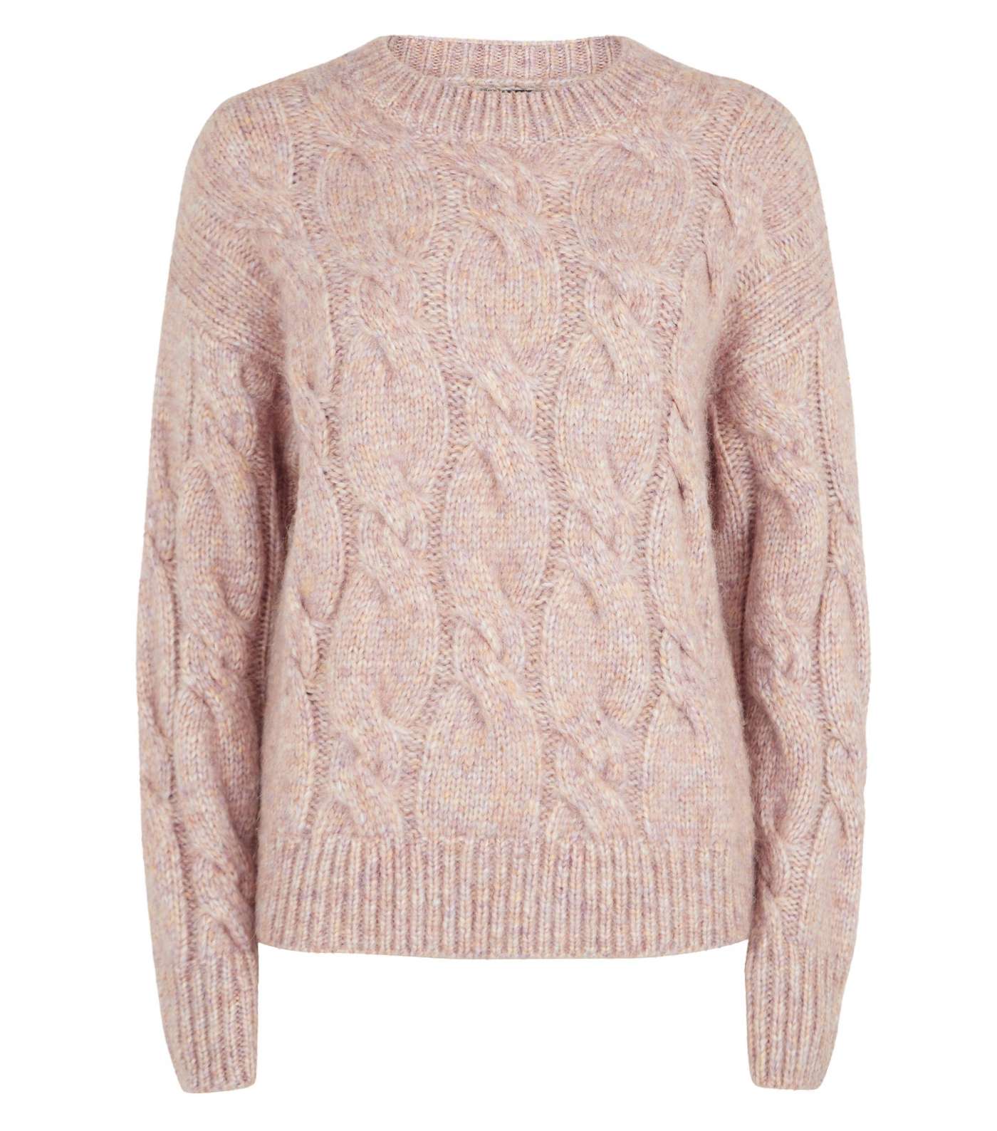 Pale Pink Cable Knit Jumper  Image 4