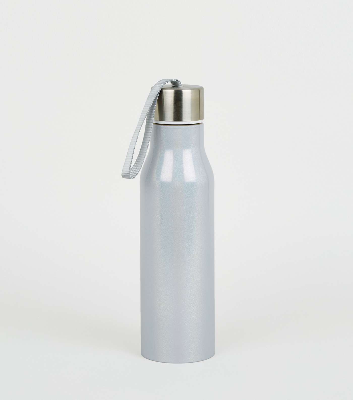 Silver Glitter 500ml Metal Water Bottle