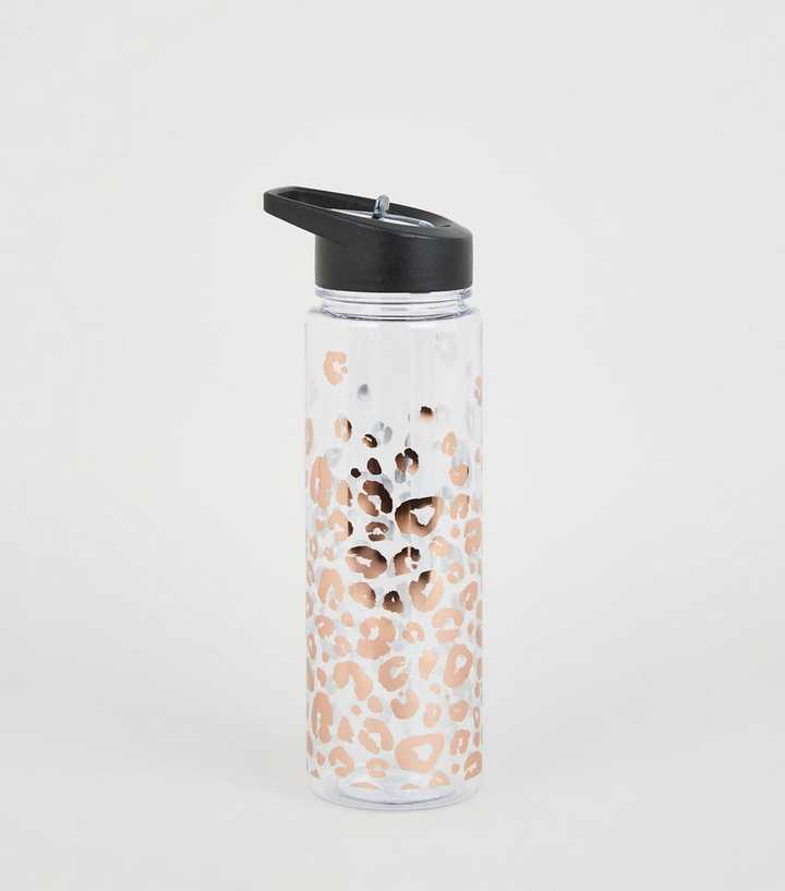  Simple Modern Leopard Water Bottle with Straw Lid