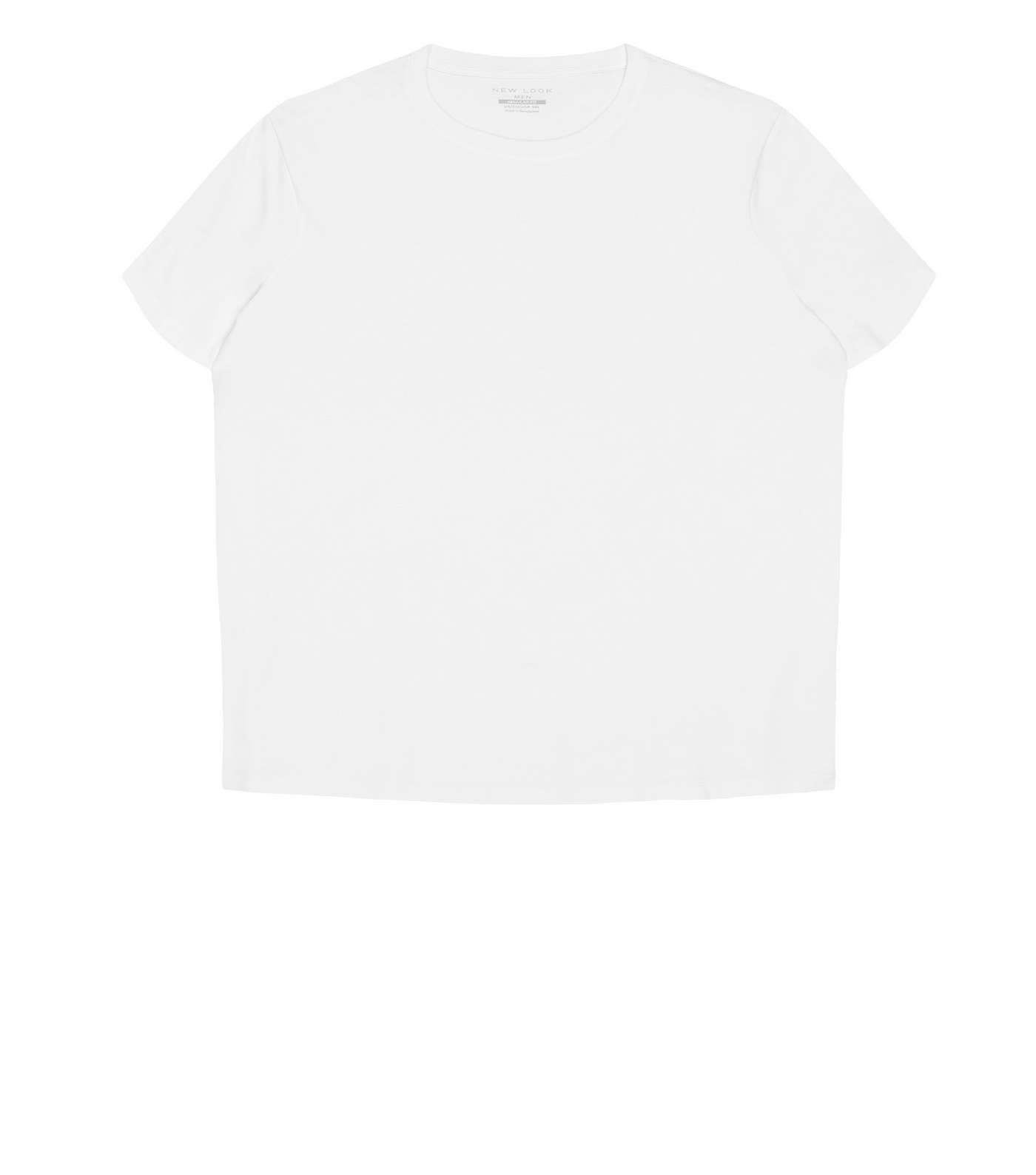 Plus Size White Crew Neck T-Shirt Image 4