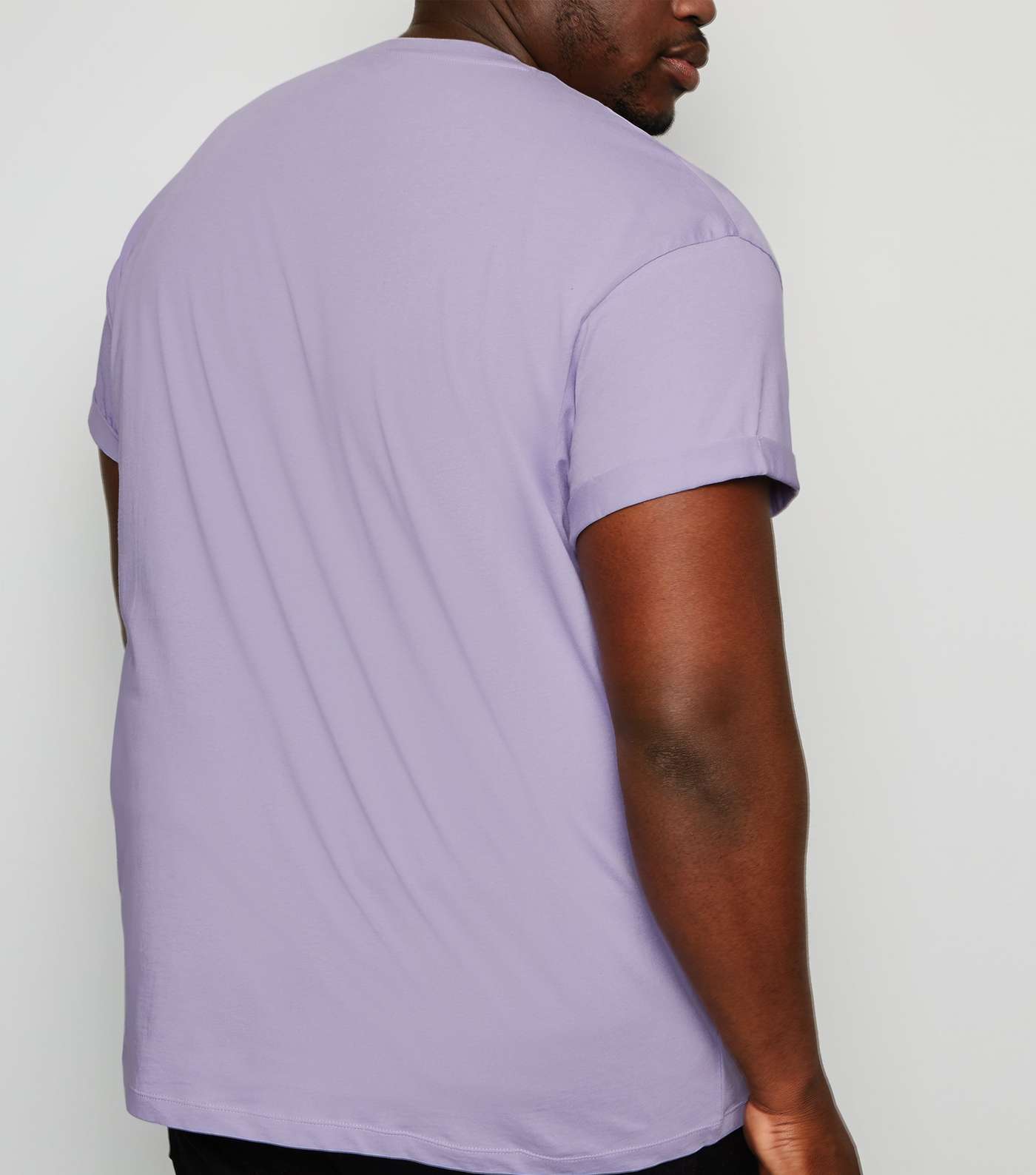 Plus Size Lilac Roll Sleeve T-Shirt Image 3