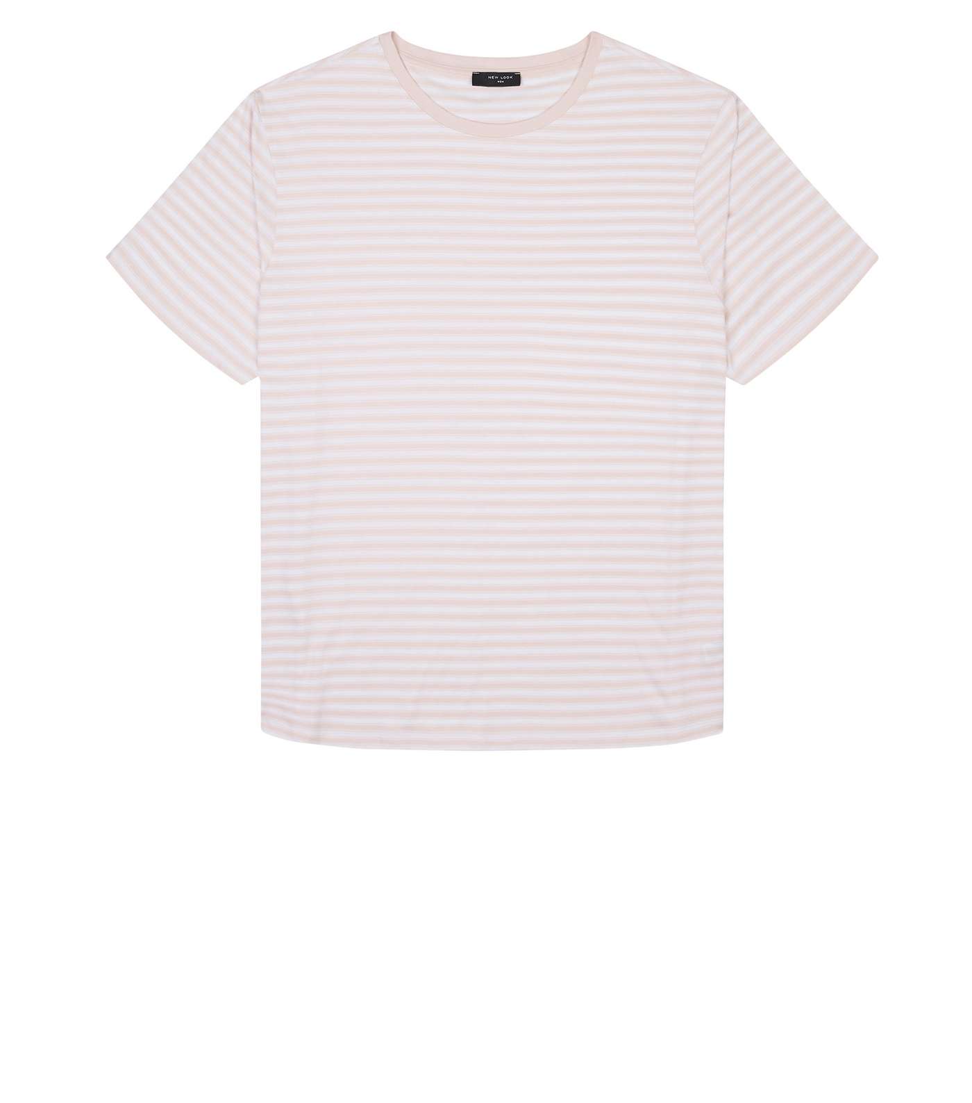Plus Size Pink Stripe Crew T-Shirt Image 4