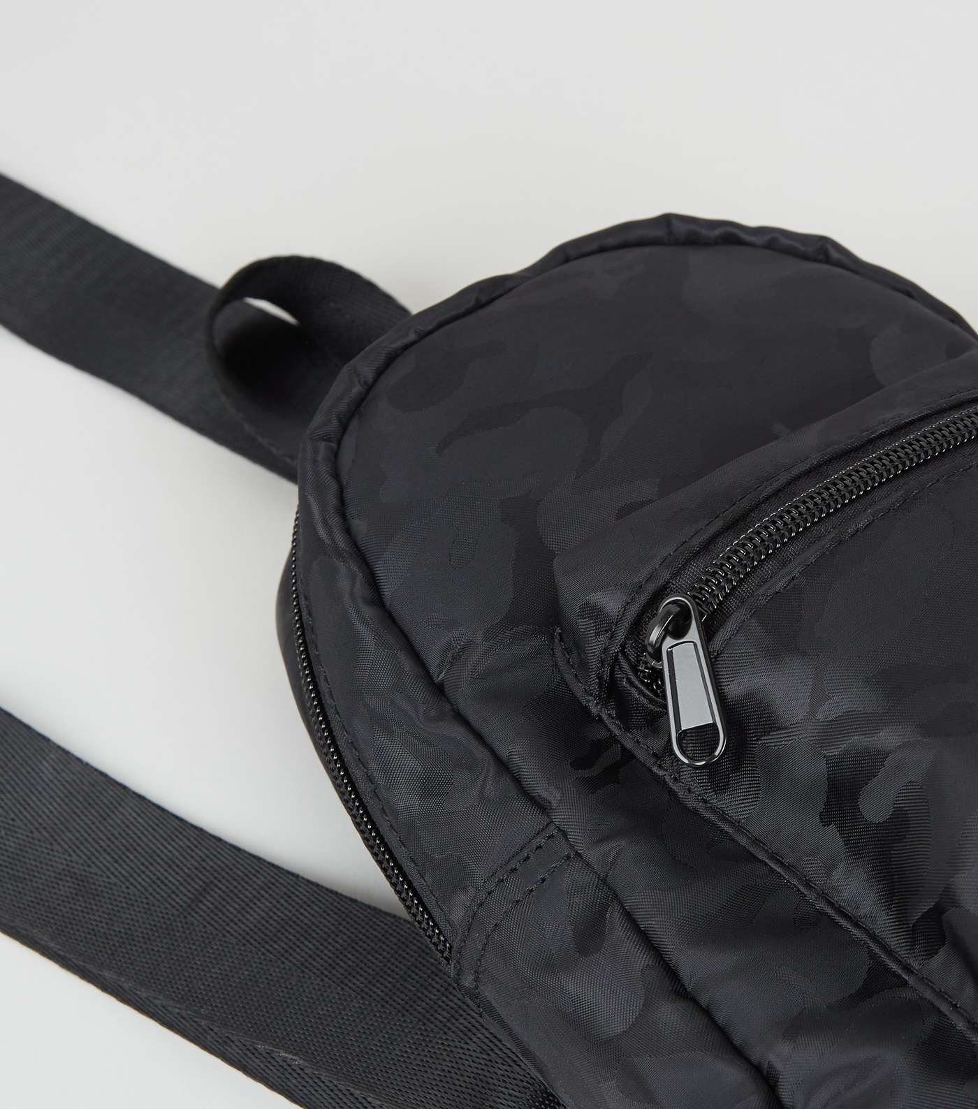 Black Camo One Strap Mini Backpack Image 4