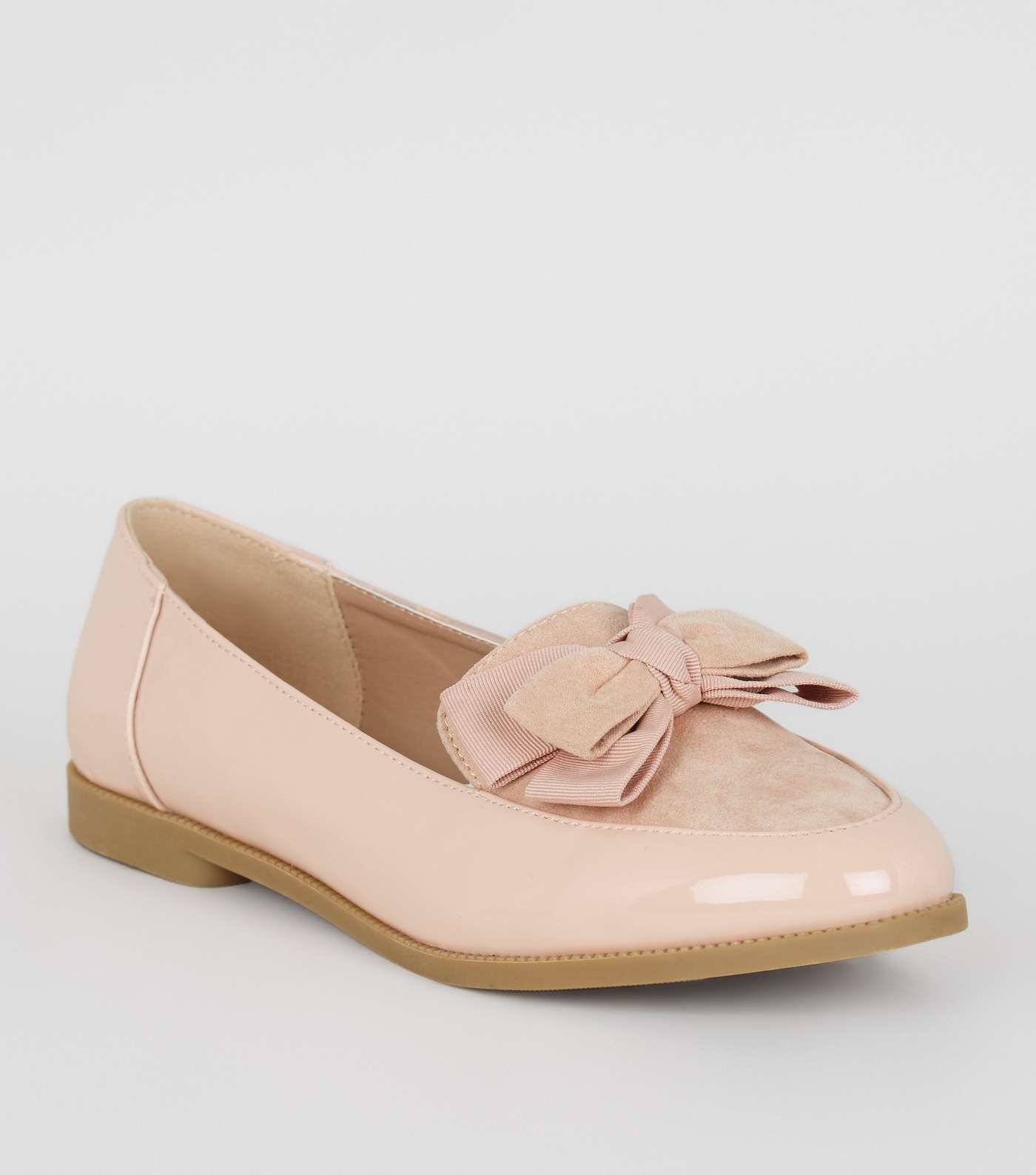 Pink Patent Bow Loafers