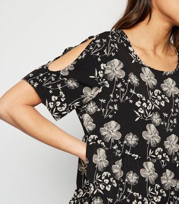 Blue Vanilla Black Floral Smock Dress New Look shop for Blue Vanilla Black Floral Smock Dress New Look at Shopo