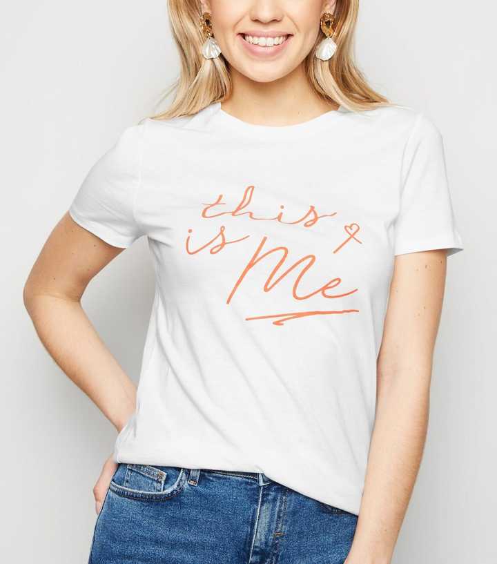 white slogan tee womens