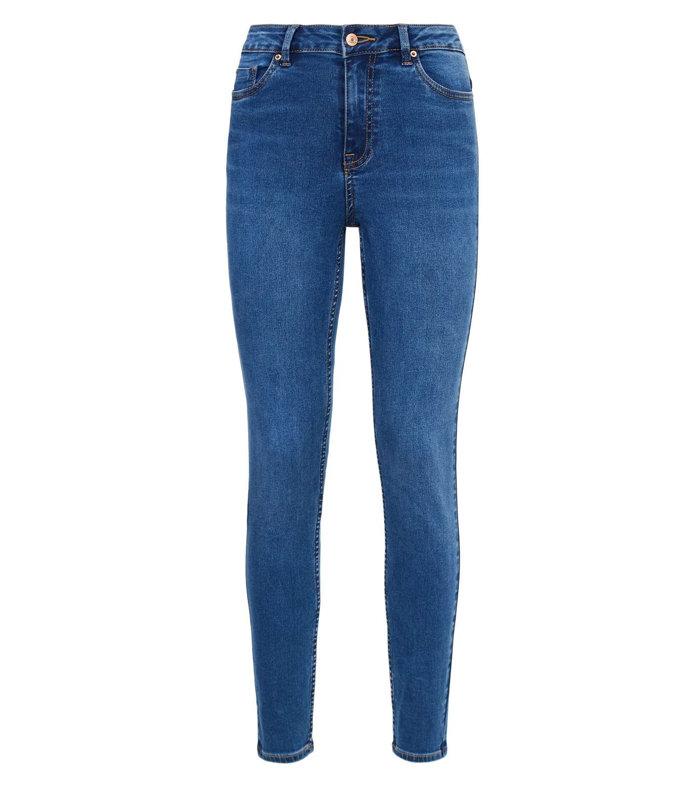 Bright Blue Mid Rise India Super Skinny Jeans Image 4