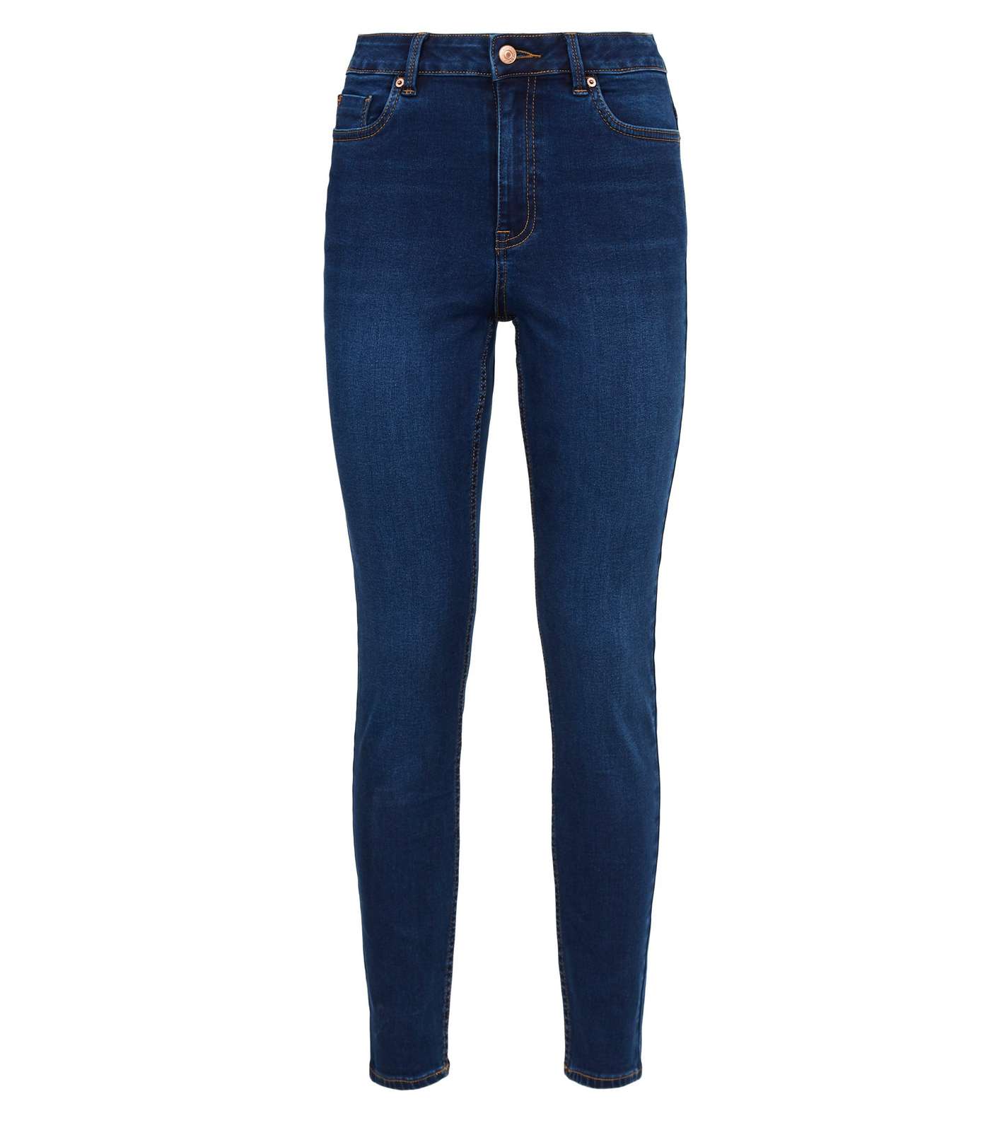 Blue Rinse Wash Mid Rise India Super Skinny Jeans Image 4