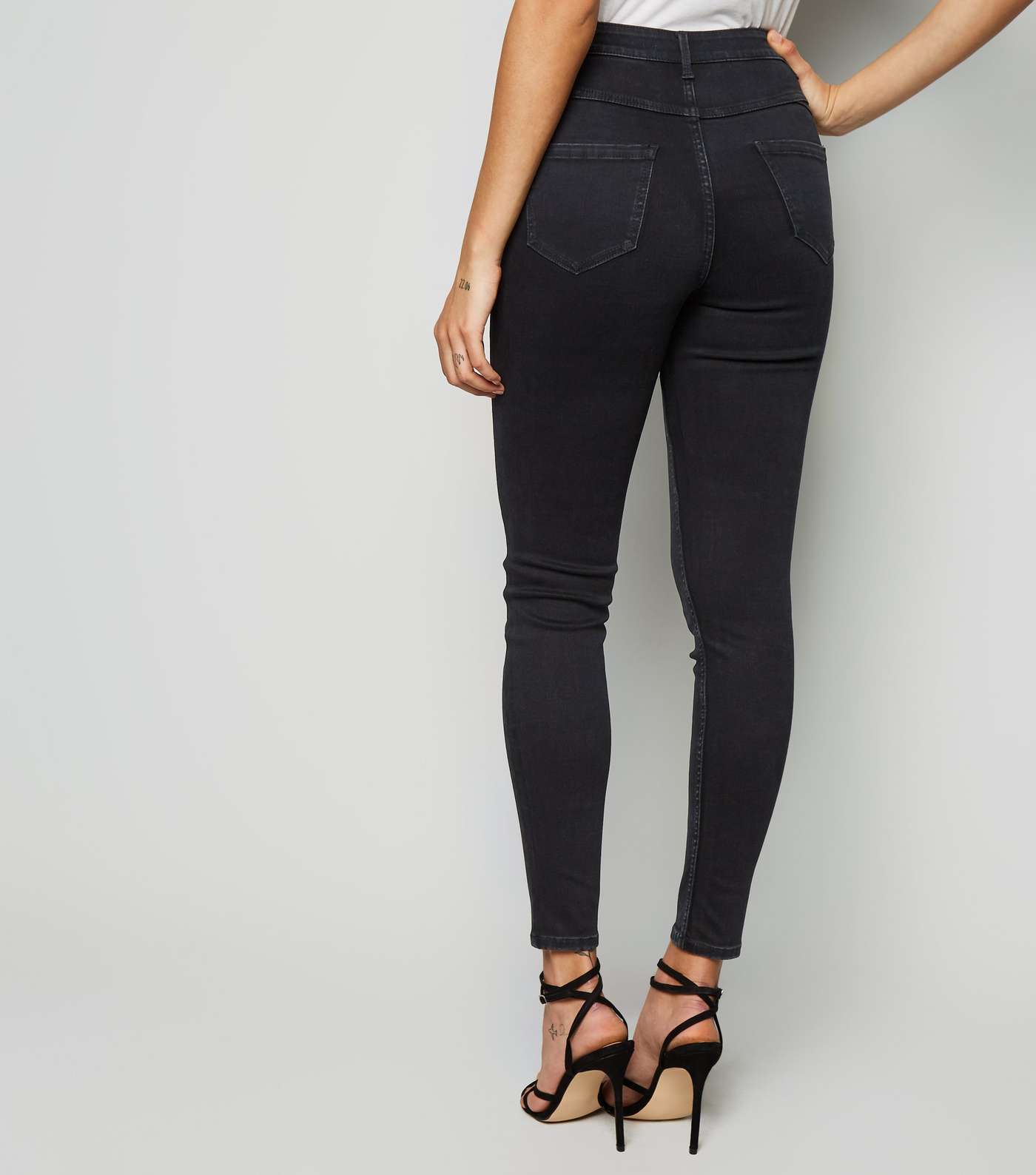 Black 'Lift & Shape' Jenna Skinny Jeans Image 3