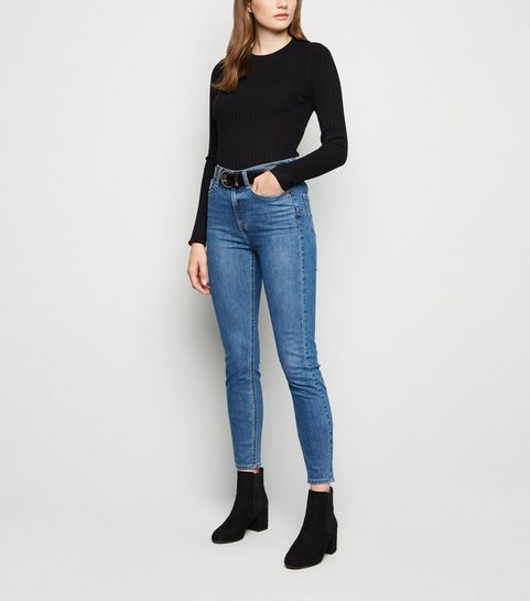 „Lift & Shape“-Skinny Jeans in Blau
