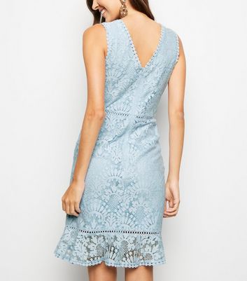 new look blue lace dress