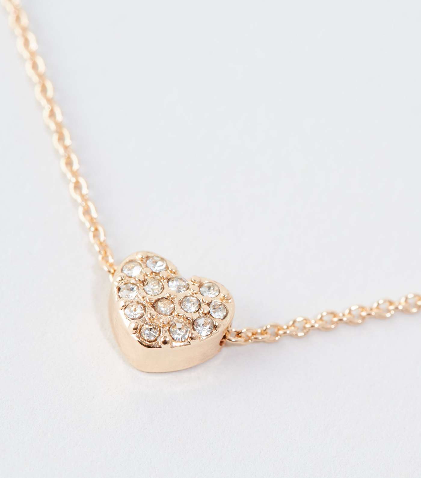 Gold Diamanté Heart Anklet  Image 3