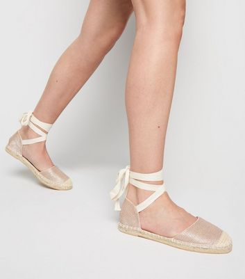 Ankle tie hot sale espadrilles flats