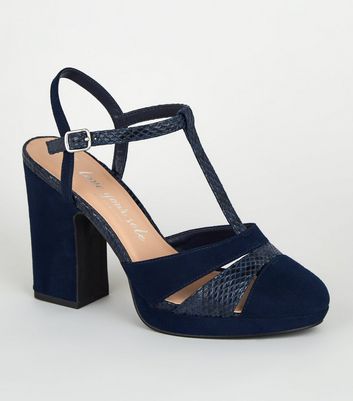 new look navy shoes wide fit