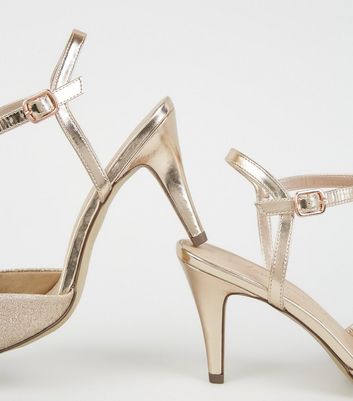 new look wide fit rose gold sandals