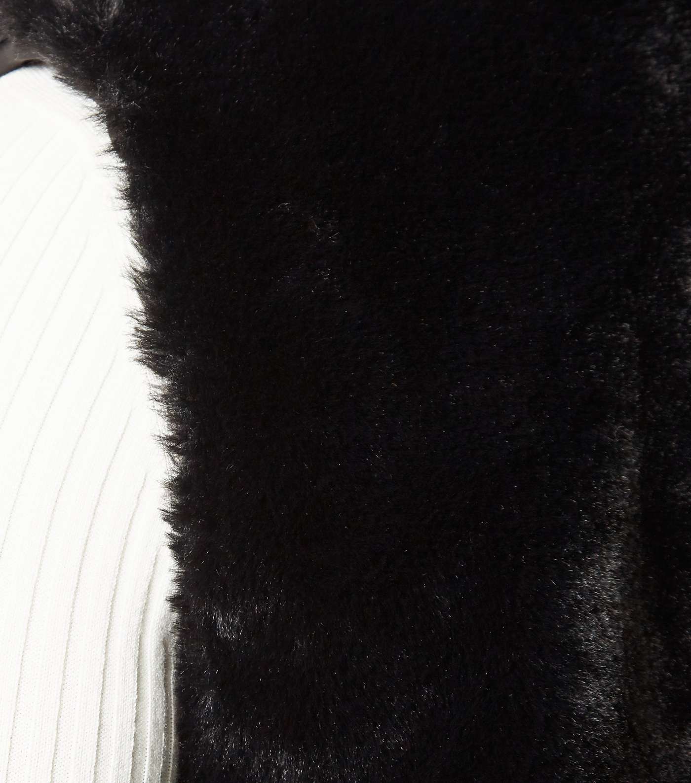 Curves Black Faux Fur Gilet  Image 5