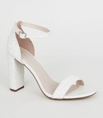 glitter block heel
