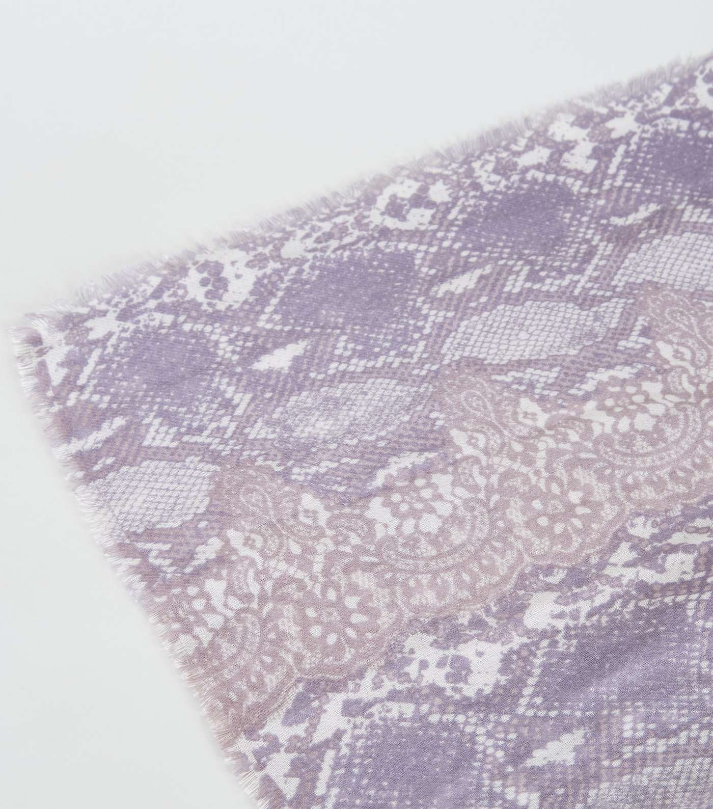Lilac Snake Print Scarf Image 5