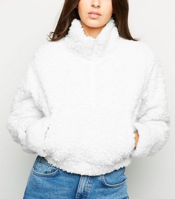 half zip fluffy jumper