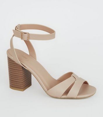 new look nude block heels