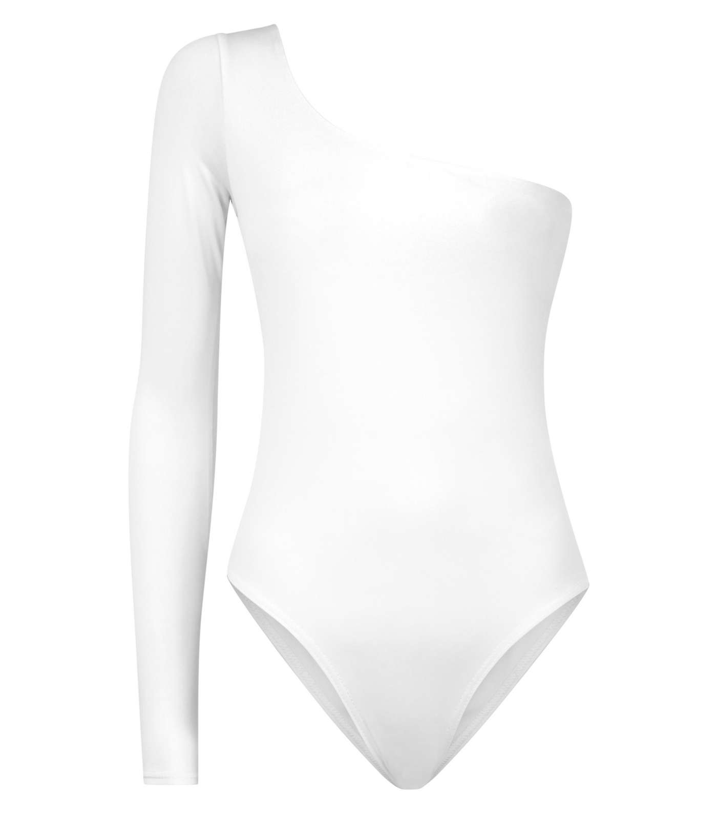 White One Shoulder Bodysuit Image 4