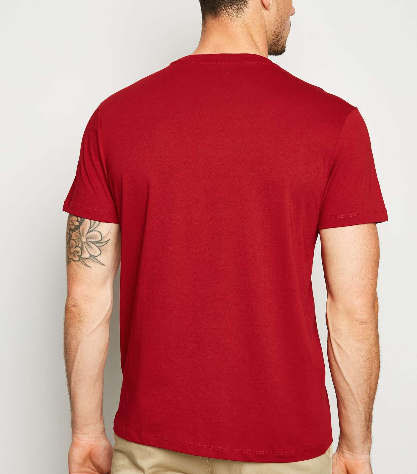 Red Crew Neck T-Shirt Image 3