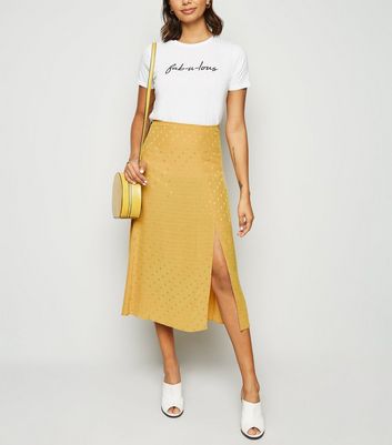 Side split midi skirt hotsell new look