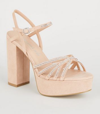 pale pink platform sandals