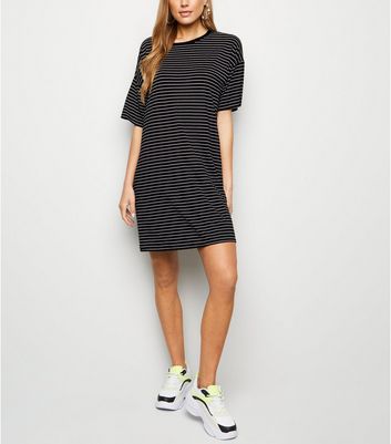 t shirt dress and trainers