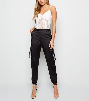 satin joggers womens