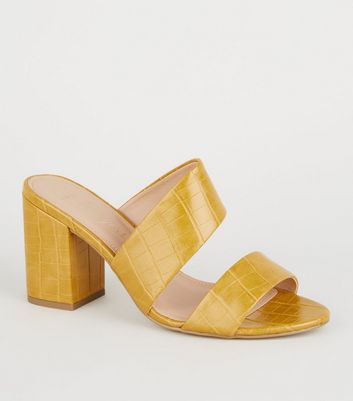 wide fit yellow shoes