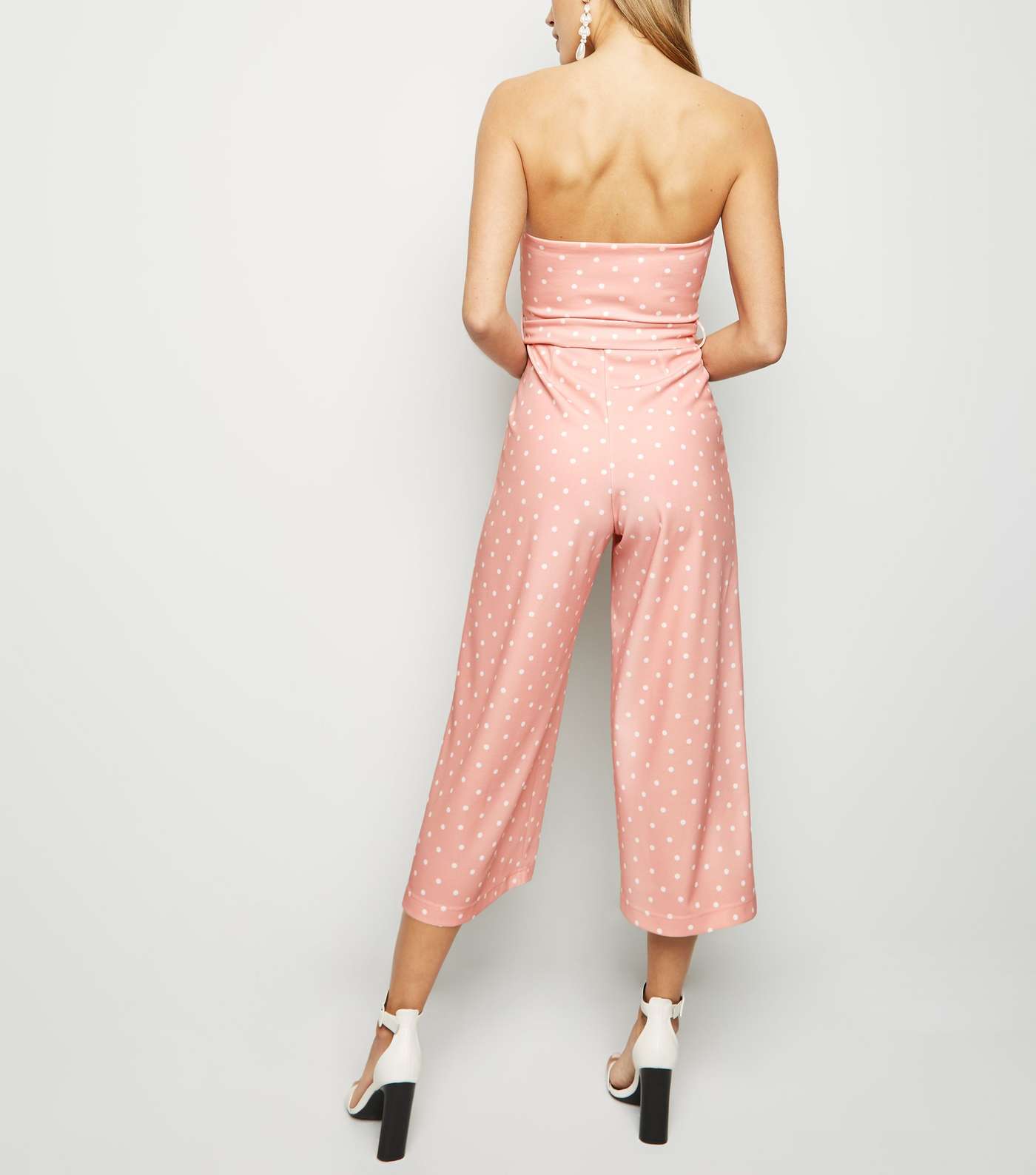 Pink Spot Strapless Culotte Jumpsuit  Image 2