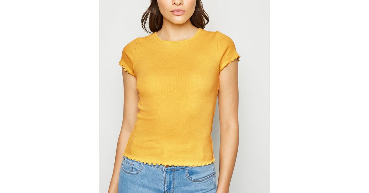 yellow frill shirt