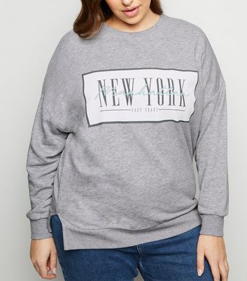 grey slogan sweatshirt