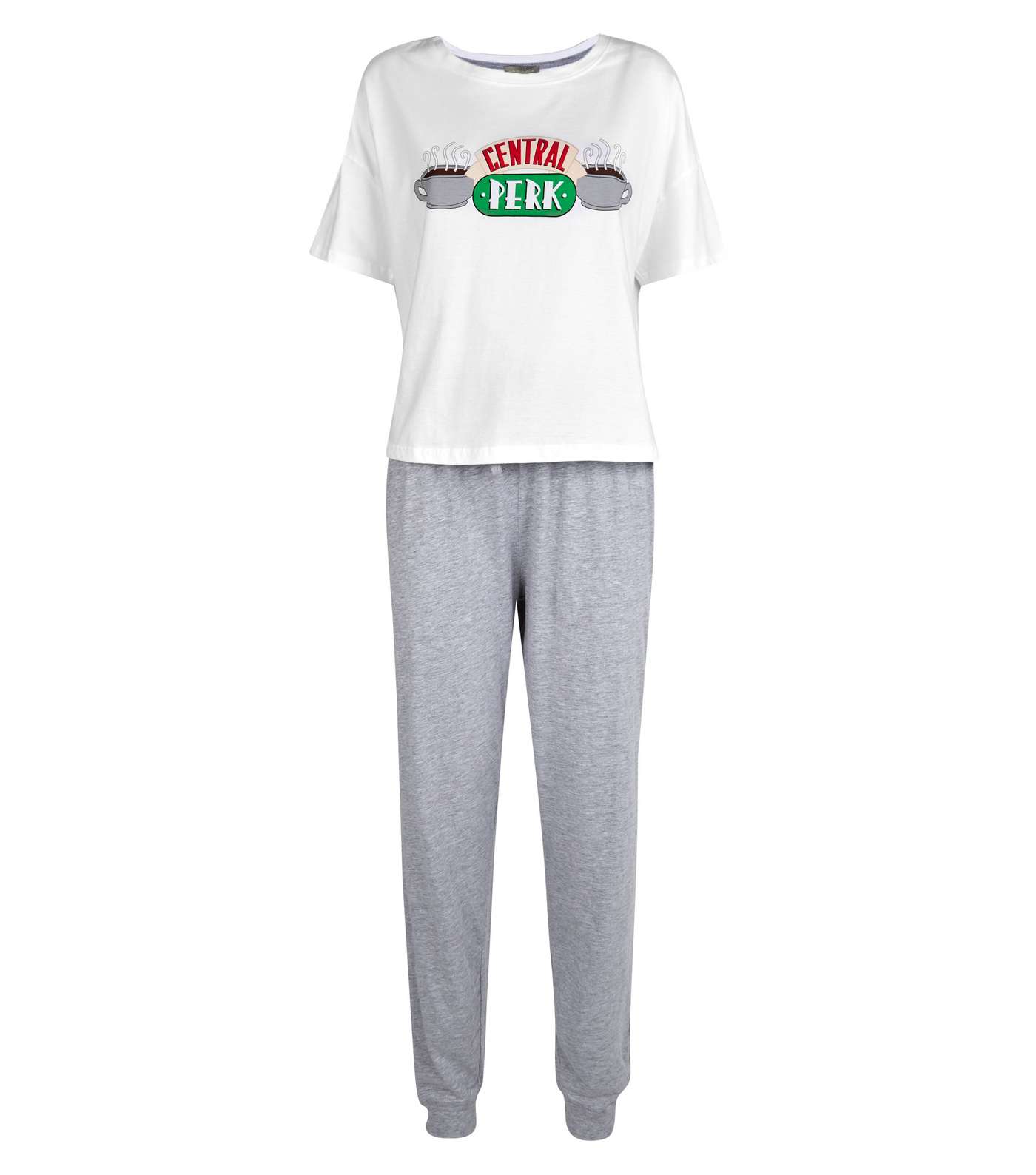 White Central Perk Slogan Pyjama Set  Image 4