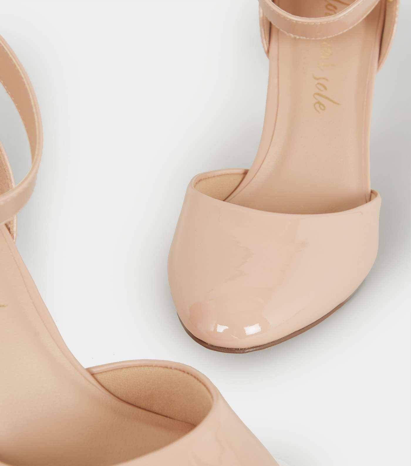 Nude Patent Round Toe Courts Image 4