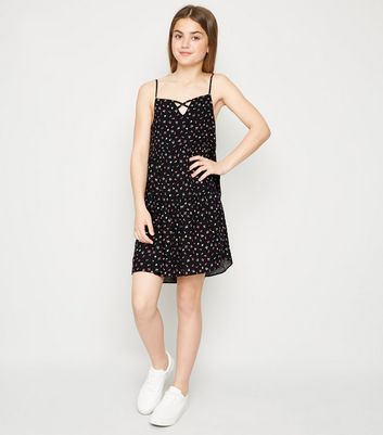 new look girls black dress