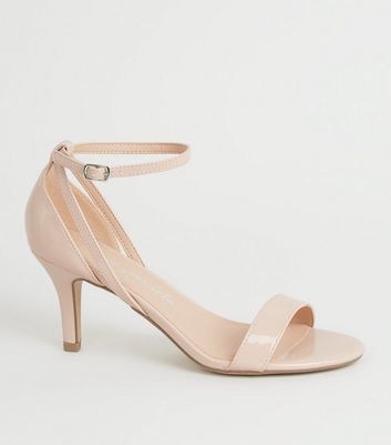 Wide Fit Pale Pink Patent Strappy 