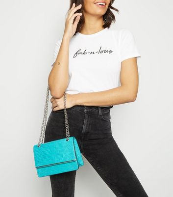 turquoise bag new look