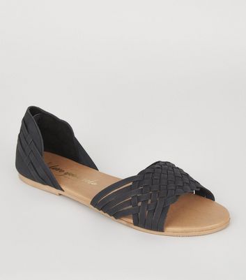 new look wide fit flat sandals
