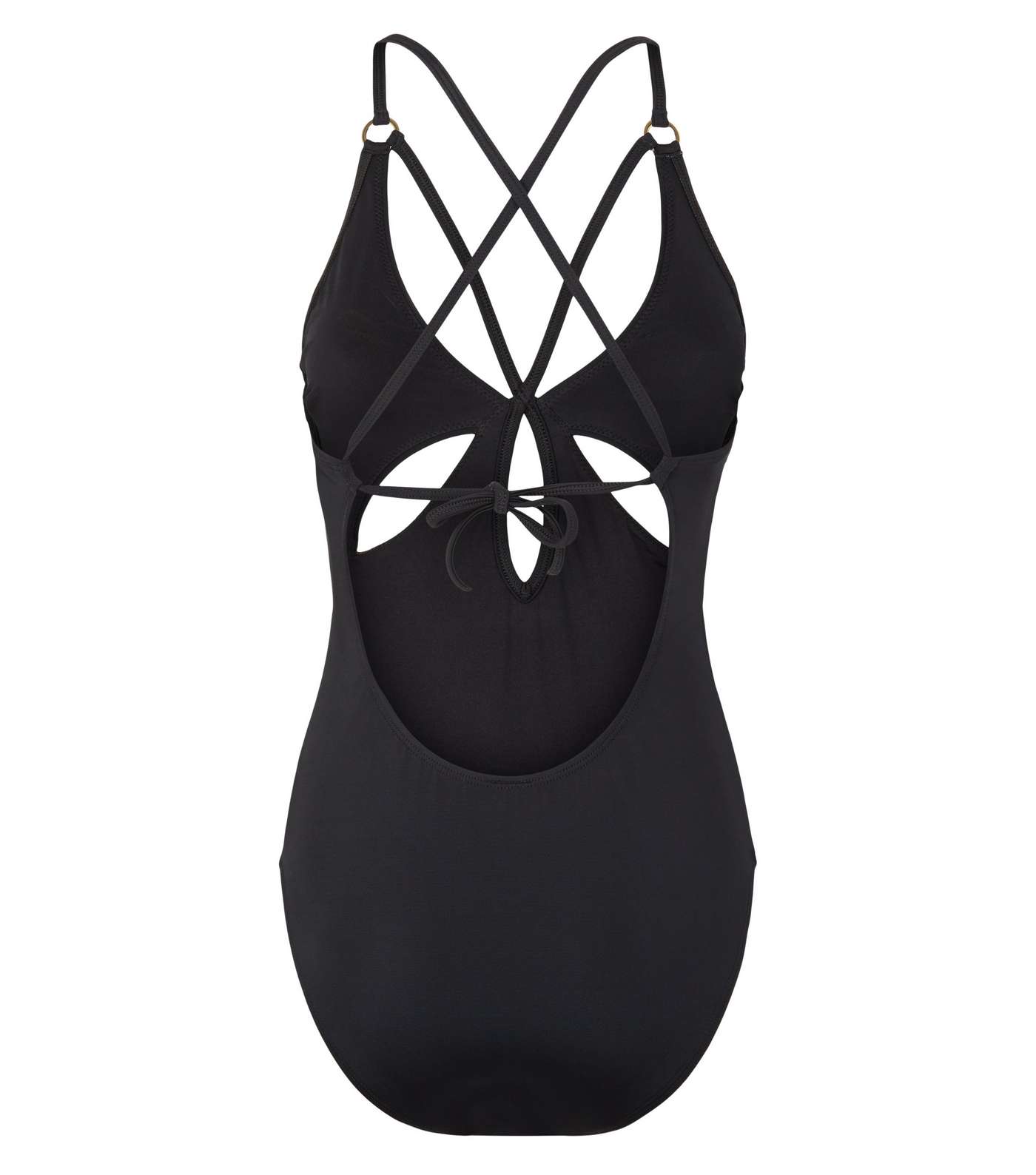 Black Strappy Cut Out Swimsuit Image 5