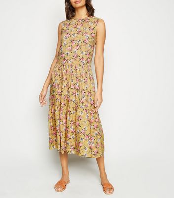 new look yellow floral dress