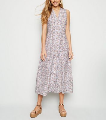 new look grey floral dress