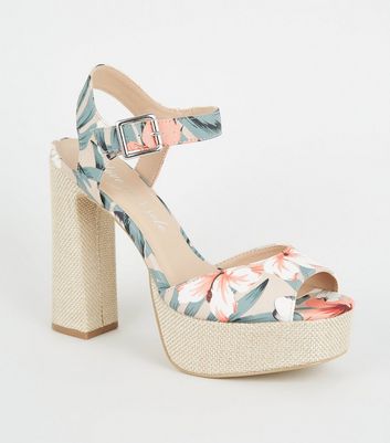 stone block heels