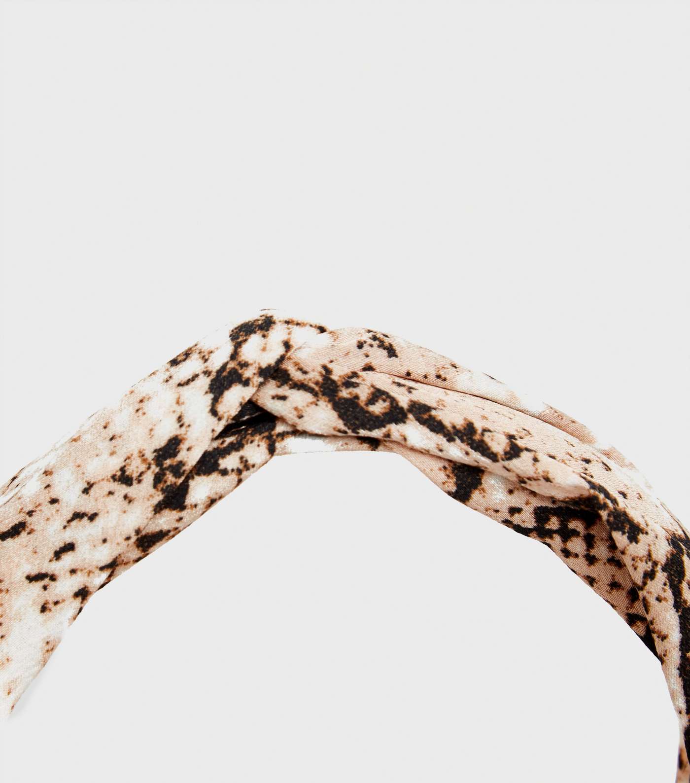 Brown Snake Print Knot Headband Image 3