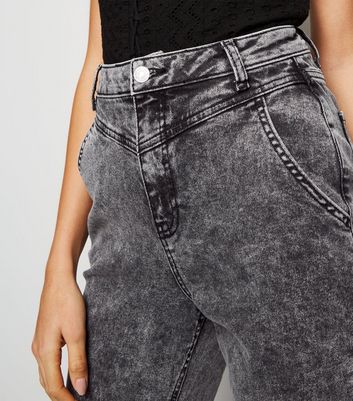 Black acid wash jeans - taobaozu.net