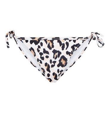 leopard print tie side bikini